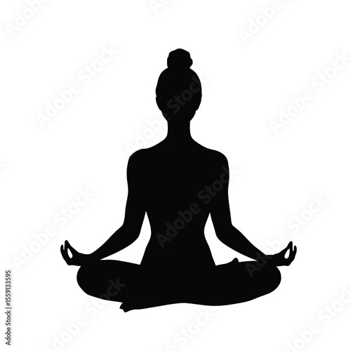 silhouette of yoga