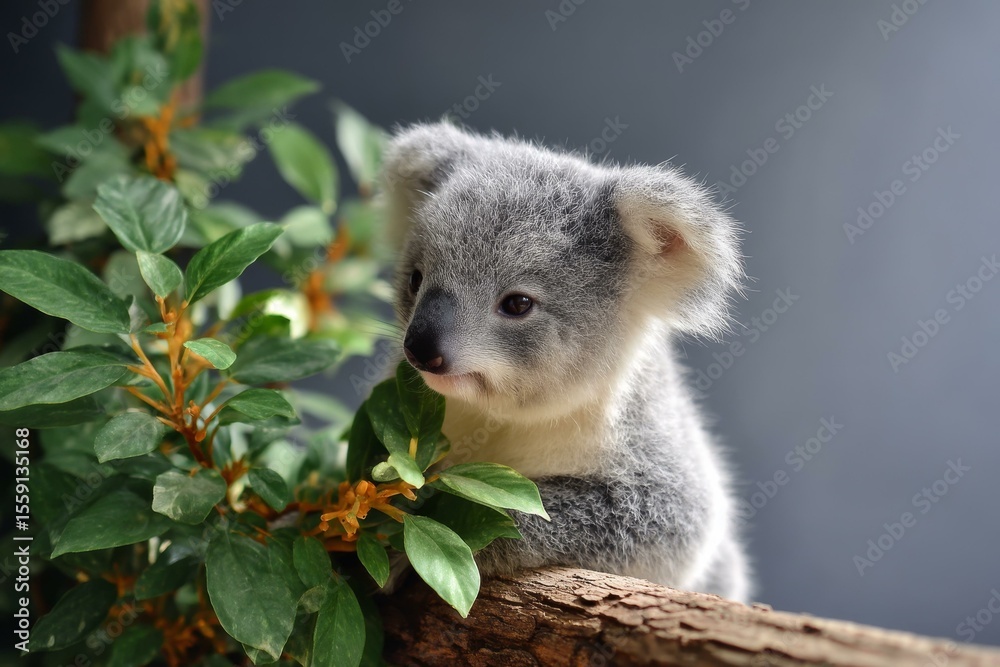 Obraz premium Adorable Baby Koala in a Natural Setting