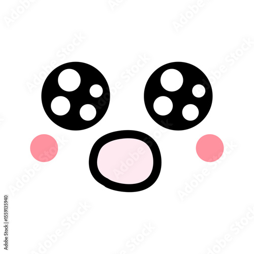 うるうるおめめの可愛い顔の絵文字