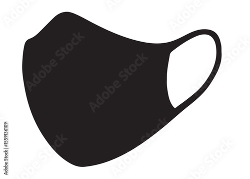 face masks logo silhouette vector, face masks logo icon silhouette, virus illustration medical silhouette logo face masks logo silhouette vector on a white background.