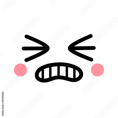 食いしばっている可愛い顔の絵文字