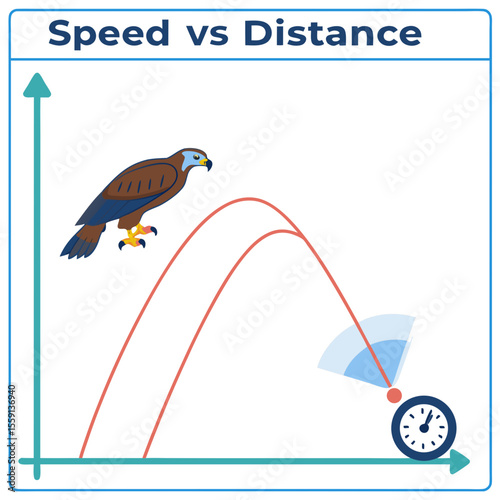 Flying bird speed distance graph hawk falcon
