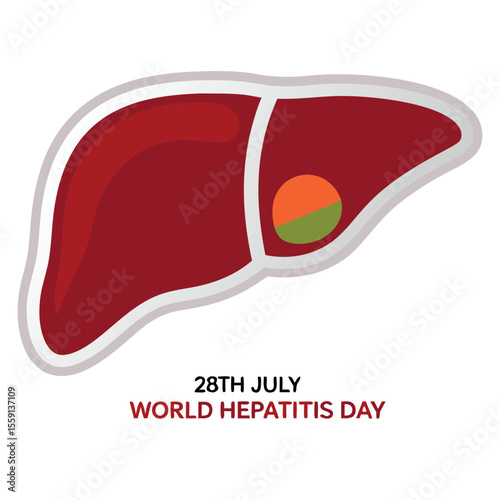 celebrating world hepatitis day vector art