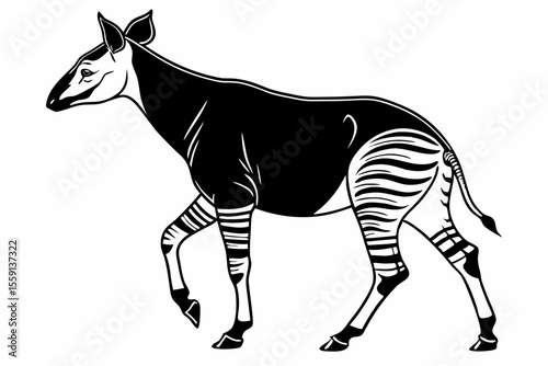 okapi sihouette black vector