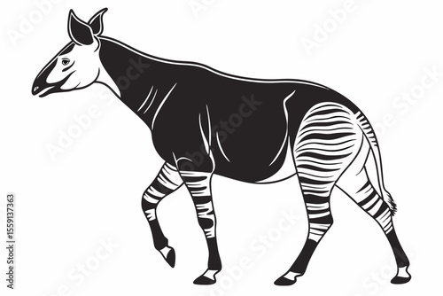 okapi sihouette black vector