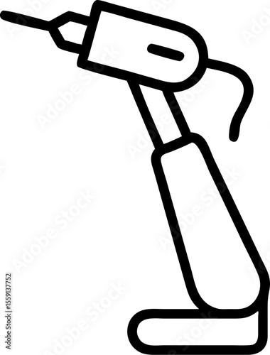 dental drill vector silhouette icon on white or transparent background. Dentistry icon Vector graphics collection for your design. 