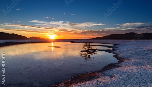 sunset over white slough