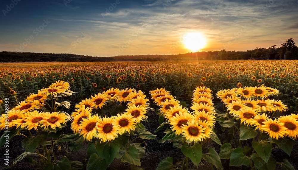 Fototapeta premium sunflowers that spell love