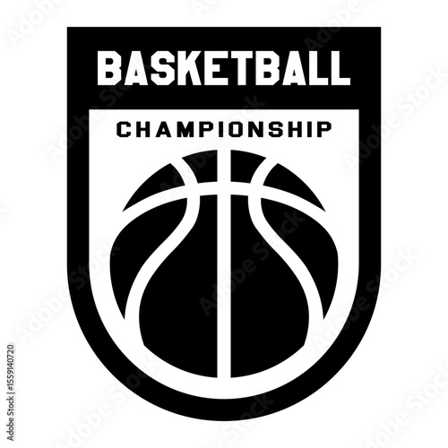 Basketball logo. Sport games. Sporting ball emblem. T shirt print.