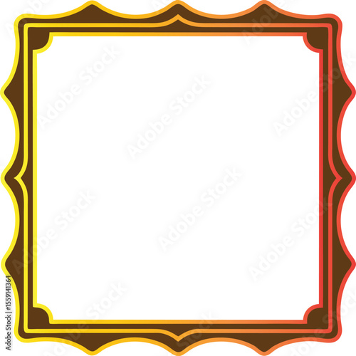 gold frame with clipping path