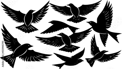 Vector Silhouette Animal Sets.