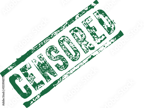 CENSORED Label Vector – Bold Red Stamp Style Warning or Censorship Banner Design – Editable SVG for Content Moderation, Privacy, and Restriction Graphics