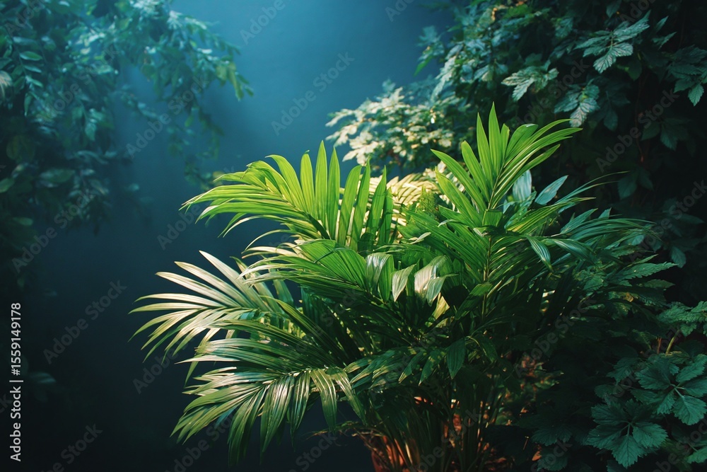 Obraz premium Tropical Jungle Botanical Background Image
