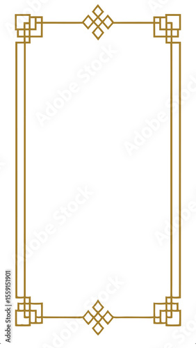Elegant Geometric Frame: A visually appealing geometric frame, meticulously crafted with intricate details, graces a serene and minimalist setting, offering a touch of sophistication.