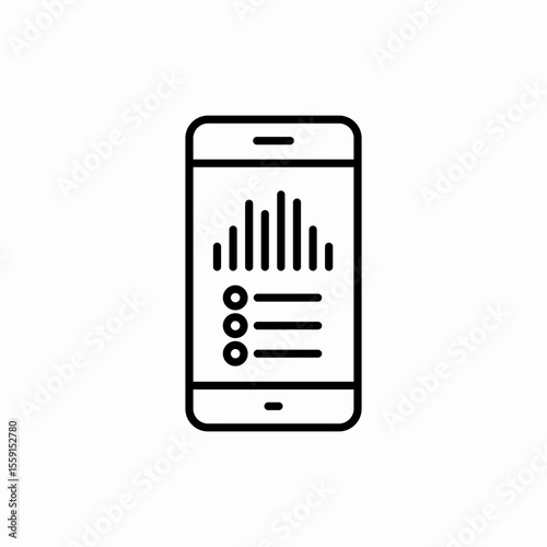 mobile analytics icon vector sign