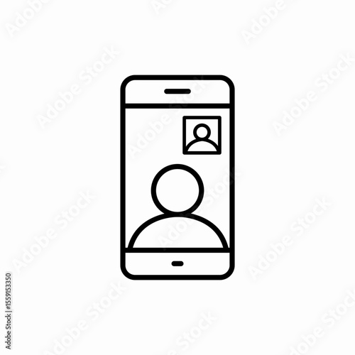 smartphone user call icon vector sign