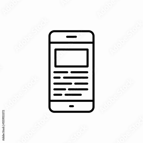 phone news article reading icon vector sign