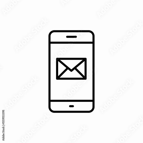mobile email message notification icon vector sign