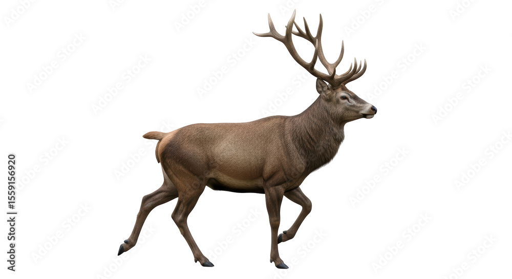Obraz premium Isolated Red Deer