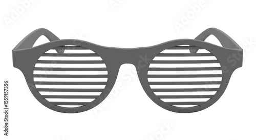 Isolated Gray Shutter Shades Sunglasses
