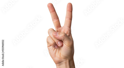 Canvastavla Isolated Hand Showing Victory Sign