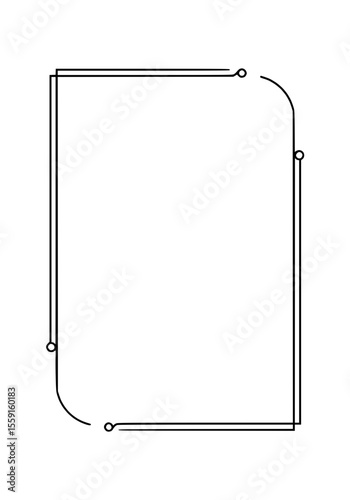 Isolated vector image of a frame for postcards and typography on transparent background, stylish minimalism 