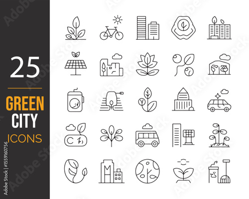 25-green-city-icons-eco-friendly-urban-lifestyle-&-sustainability-symbols
