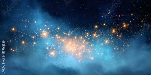 Starry Night Sky Constellation Artwork
