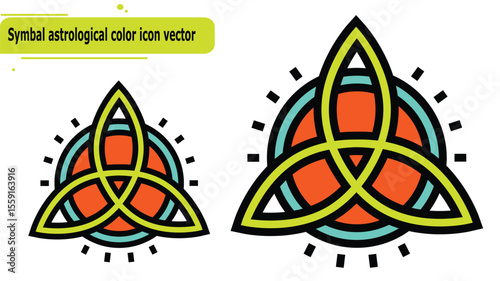 Symbal astrological color icon vector