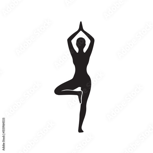 A person is doing yoga or meditating