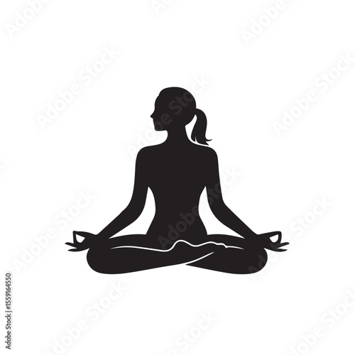 A person is doing yoga or meditating
