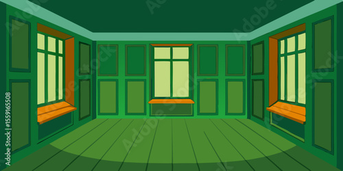 Empty Green Studio Perfect For Website Background Use