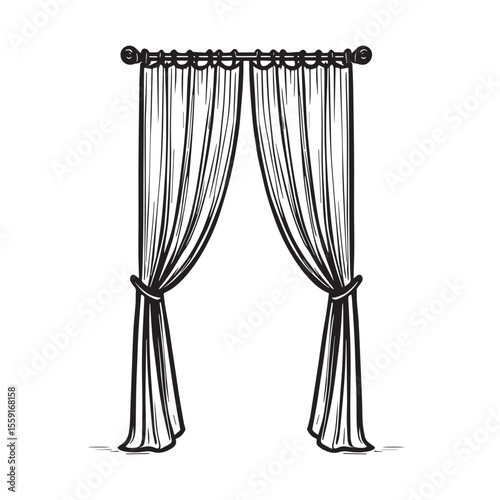 Curtain Design vector illustration