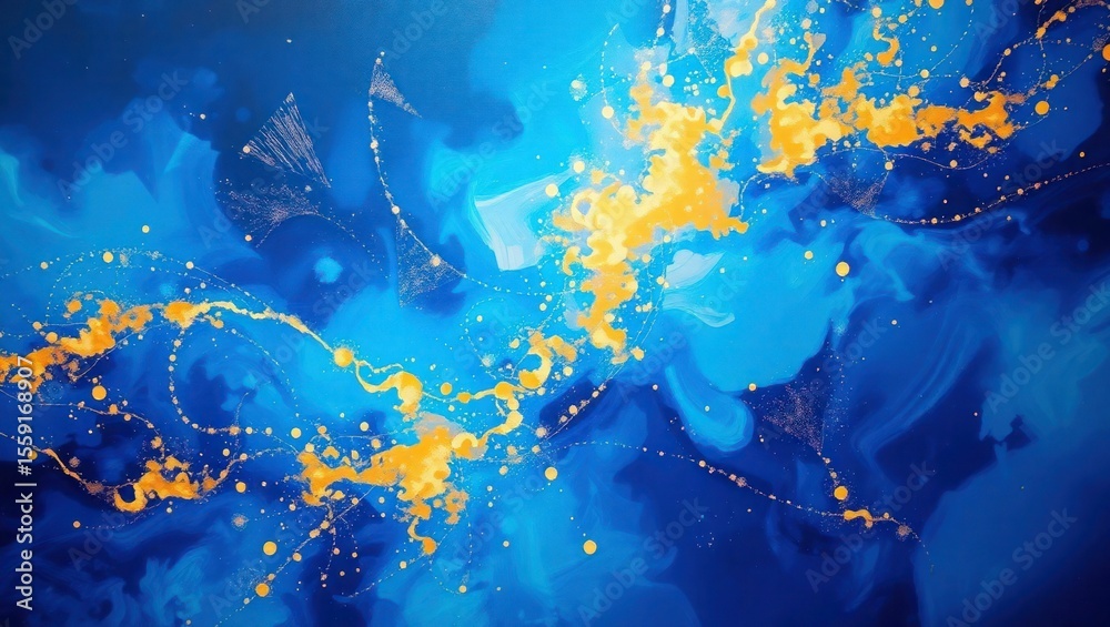 Fototapeta premium abstract blue background with waves