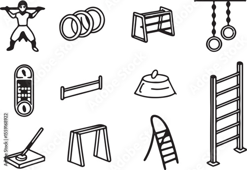 Silhouette design of items of Exercise 