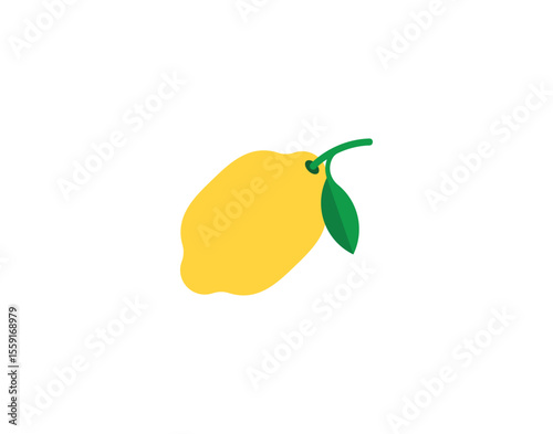 Lemon emoji icon. Vector lemon emoticon. Lemon icon