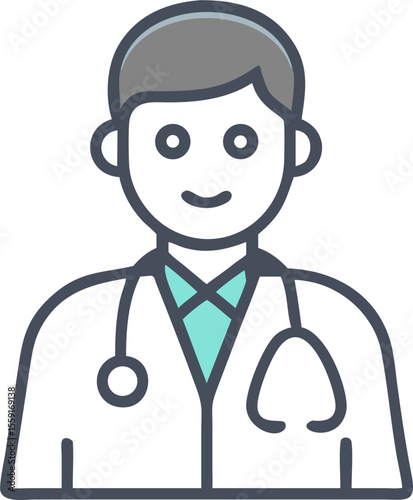 cartoon doctor with stethoscope