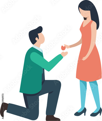 a man proposing a beautiful girl