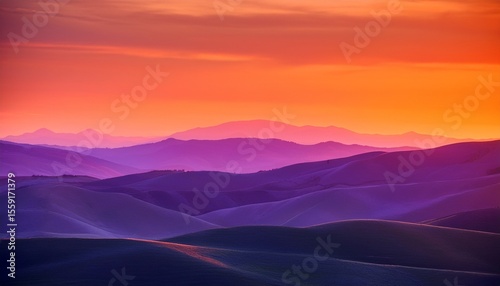 vibrant abstract landscape with dynamic brushstrokes and bold colors