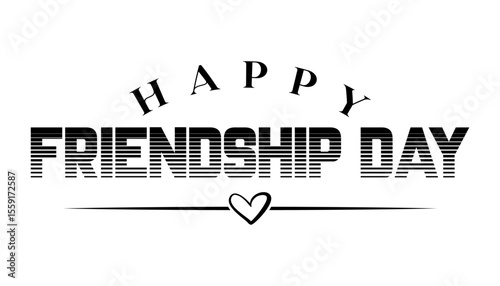 Happy Friendship Day typography lettering vector illustrator.