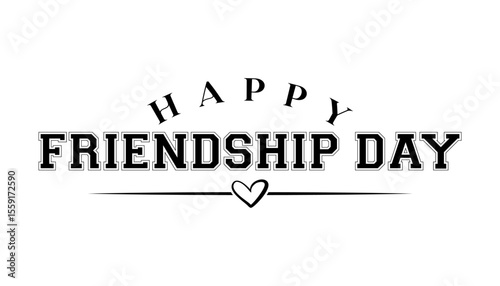 Happy Friendship Day typography lettering vector illustrator.