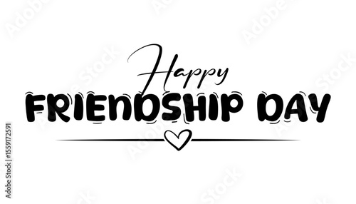 Happy Friendship Day typography lettering vector illustrator.