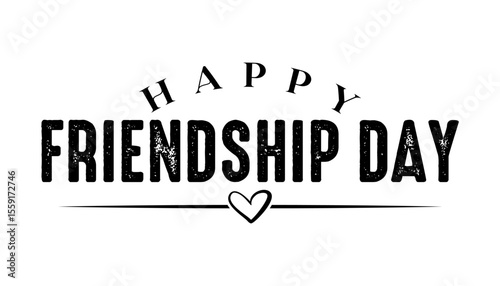 Happy Friendship Day typography lettering vector illustrator.