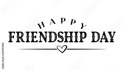 Happy Friendship Day typography lettering vector illustrator.