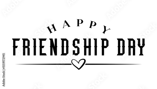 Happy Friendship Day typography lettering vector illustrator.