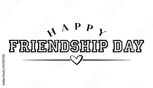Happy Friendship Day typography lettering vector illustrator.