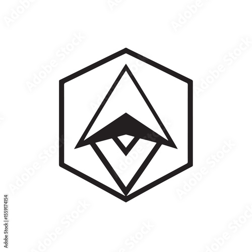 Abstract modern minimalist business logotype design for branding or corporate identity