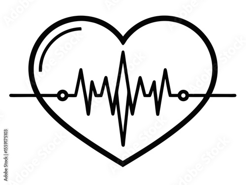 heart and heartbeat symbol