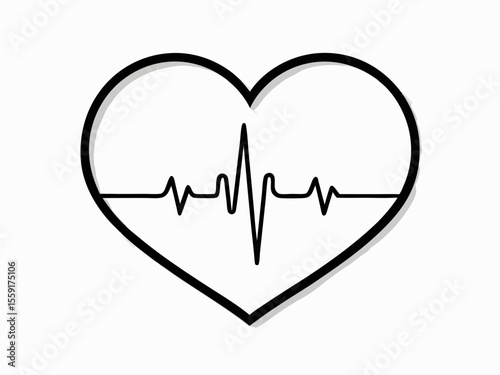 heart with heartbeat