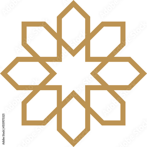 Mandala element decoration in Islamic style